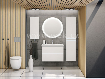 Moderní design koupelny s koupelnovým nábytkem BRAVE od výrobce INTEDOOR.